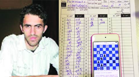 Gaioz Nigalidze chess grandmaster caught cheating with phone