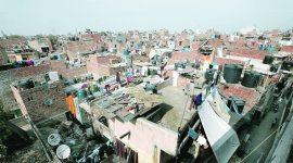 Delhi, Delhi slums, delhi storm, Arjun Das Camp, East Kidwai Nagar, Delhi shanties damaged, construction site, delhi squall, delhi news, indian express news