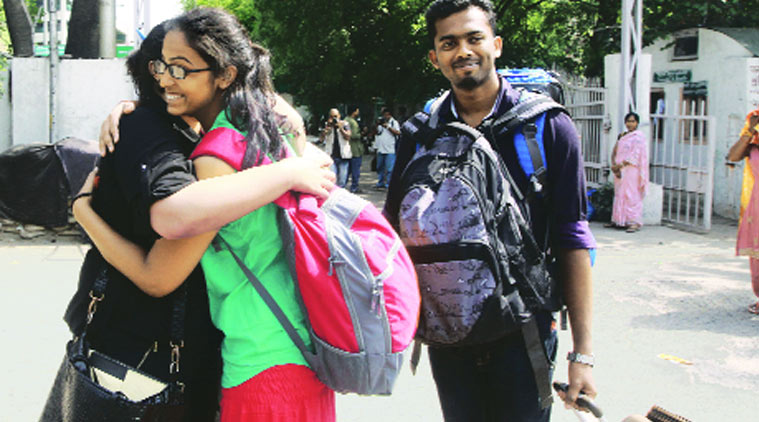 ach one of them, though, was glad to arrive in the national capital after a 26-hour bus journey from the devastation that is Kathmandu. (Source: Express photo by Prem Nath Pandey)