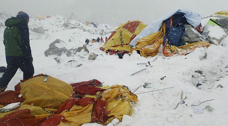 Everest mountaineers, everest base camp, nepal earthquake,  