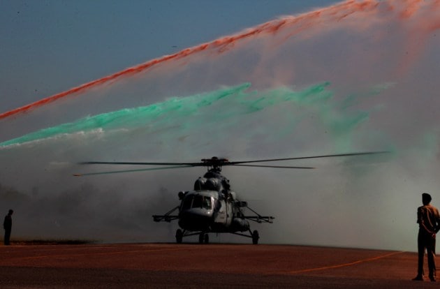 MI helicopter induction, MI helicopter induction ceremony, MI helicopters, MI-17 V5 Helicopters Induction ceremony, MI-17 V5 Helicopters, Induction ceremony, Kiren Rijiju, picture gallery, indian express