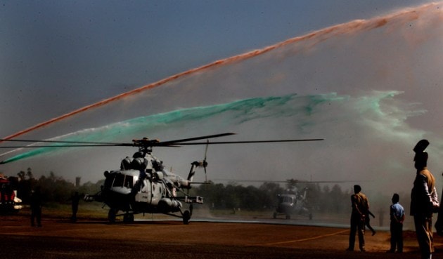 MI helicopter induction, MI helicopter induction ceremony, MI helicopters, MI-17 V5 Helicopters Induction ceremony, MI-17 V5 Helicopters, Induction ceremony, Kiren Rijiju, picture gallery, indian express