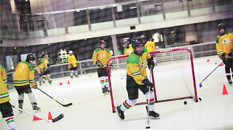 ice hockey, indian ice hockey team, ice hockey india, ambience mall gurgaon, ambience mall ice skating, ambience mall ice hockey, ice hockey team, gurgaon news, sports news