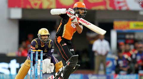 IPL 2015: SRH beat KKR by 16 runs (D/L)