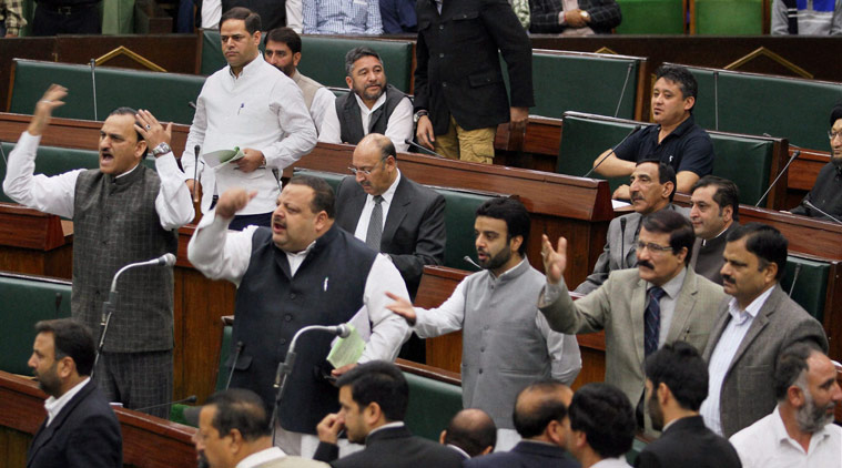 Jammu and Kashmir, J&K Assembly, Jammu and Kashmir government, Mufti Sayeed, J&K government, J&K BJP MLA, Jammu and Kashmir BJP, BJP, J&K AFSPA, AFSPA Act, Shopian policemen killing, LoC terrorism, Jammu and Kashmir news, india news, nation news