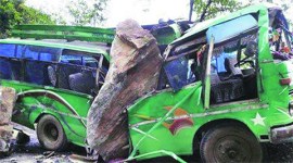 "A bus carrying 62 passengers, on its way to Rehand village in the district, suddenly fell of the cliff into a deep gorge, around 20 kilometers away from the Doda town" Deputy commissioner of Doda, Bhupinder Kumar said.
