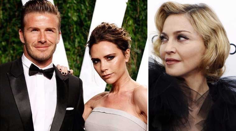 Madonna, David Beckham, wife Victoria