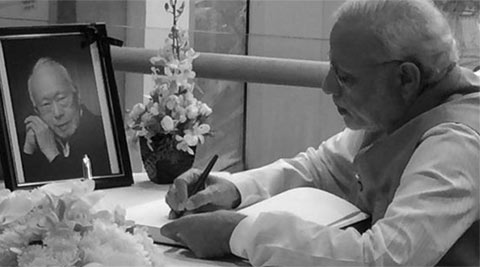lee kuan yew, lee kuan yew death, lee kuan yew dead, narendra modi, india mourn lee kuan yew death, tommy koh columns, indian express columns