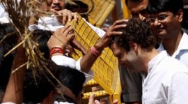 Congress, Congress rally, RAhul Gandhi rally, Kisan rally Congress land bill, land bill, land bill protest, Rahul Gandhi, Rahul Gandhi return, India poliics, India News