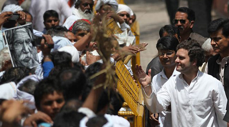 Rahul Gandhi, Rahul Congress, Rahul returns, Sonia Gandhi, Kisan Rally, Congress, Congress Kisan Rally, Rahul sabbatical, Congress farmers rally, land ordinance, land bill, land acquisition, land acquisition bill, Modi govt, NArendra Modi, BJP land bill, farmers protest, Ramlila maidan, India news, National news, India politics, top stories