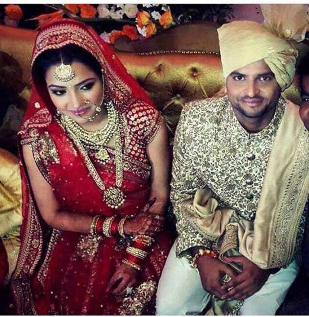 suresh raina, suresh raina wedding, suresh raina wedding pictures, raina wedding pictures, ms dhoni, sakshi dhoni, shikhar dhawan, virender sehwag, mohd kaif, stephen fleming, anupam kher, n srinivasan, akhilesh yadav, raina pictures, dhoni raina pictures