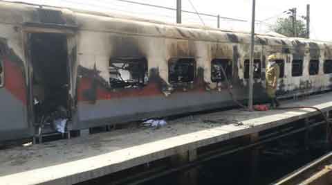 Six coaches of two Rajdhani trains gutted in fire, high-level probe ordered