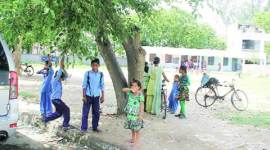 sarabha nagar government school, goevernment school, school boundary wall, wall, boundary wall, Ludhiana Improvement Trust , lit, ludhiana news