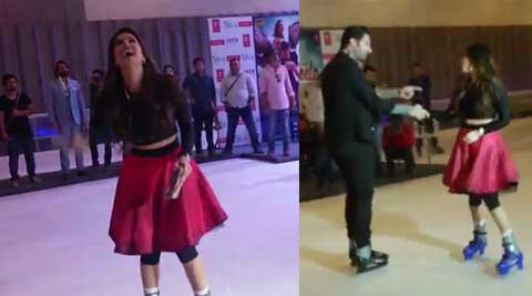 Watch: Sunny Leone, husband Daniel Weber go ice-skating in Gurgaon mall