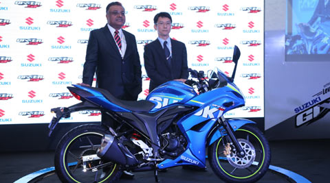 Gixxer sf store blue colour