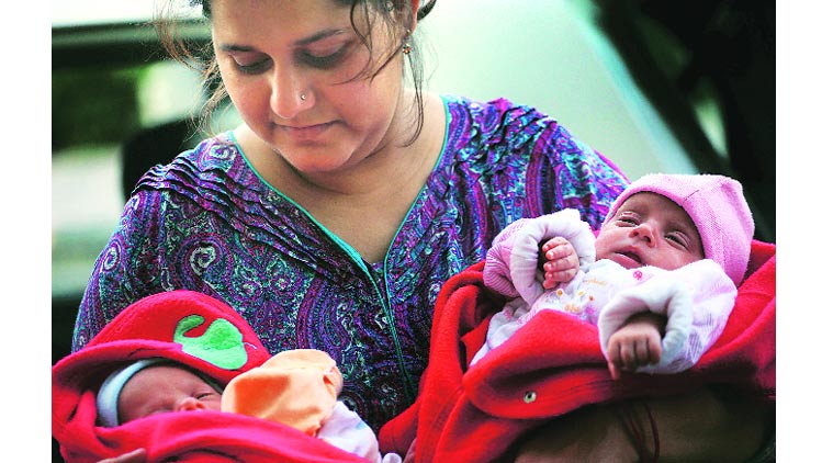 A pair of twins were among those who reached the IGI Airport from Nepal on Sunday evening.