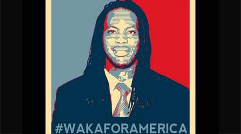 Waka, WakaforPresident, Wak for America, Waka Flocka, Waka Flocka Flames, Waka rapper, #Wakafor America, #WakaforPresident, 2016 US election, 2016 US President election, world news, america news, US news