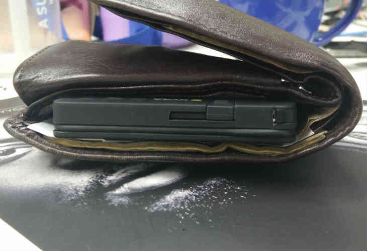 XS Powercard will fit into your wallet. 
