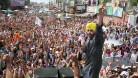 Moga molestation, AAP protest, bhagwant mann