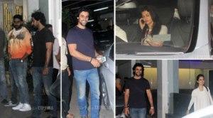 Aishwarya – Abhishek watch Piku with newlyweds Naina and Kunal