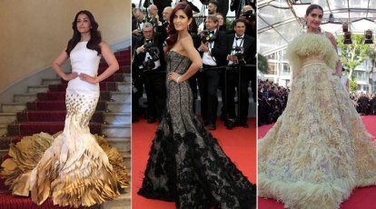Aishwarya Rai's dramatic looks from black gown with 3D flowers to