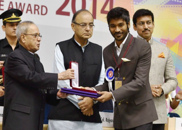President Pranab Mukherjee, Dhanush