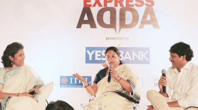 express adda, vasundhara raje, vasundhara raje express adda, yes bank, rajasthan cm vasundhara raje, rajasthan chief minister, cow ban, cow protection, beef ban, atal bihari vajpayee, iti, industrial training institute, bjp, narendra modi, narendra modi news, bjp news, farmer death, gajender singh, aap rally, aam aadmi party, aap rally farmer death, farmer suicide, aap rally farmer suicide, women reservation, reservation for women, women empowerment, vidarbha, india news