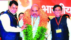 fadnavis, amit shah, shiv sena, amit shah kohlapur, kohlapur amit shah, fadnavis sjiv sena, amit shah shiv sena, shiv sena bjp, bjp shiv sena, shiv sena news