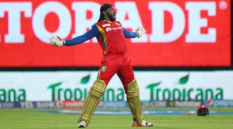 Chris Gayle’s 117 powers RCB to 138-run win over KXIP