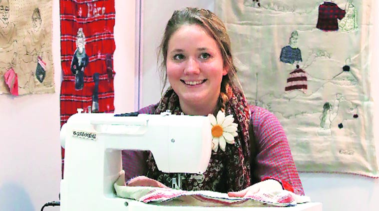 talk, delhi talk, fashion, textile artist, textile industry, Harriet Riddell, InStitch You in India, Britain, sewing machine, London