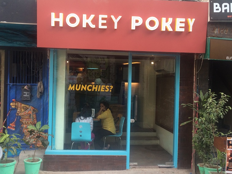 Hokey Pokey Ice cream outlet in Hauz Khas Village, New Delhi.