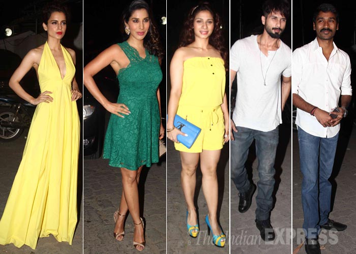 Tanu Weds Manu Returns success bash photos, Kangana Ranaut, Shahid Kapoor, Sophie Choudry, Dhanush, Raveena Tandon, Deepak Dobriyal, Madhavan, Krishika Lulla, Anand L Rai, Tanishaa, Rajkummar Rao