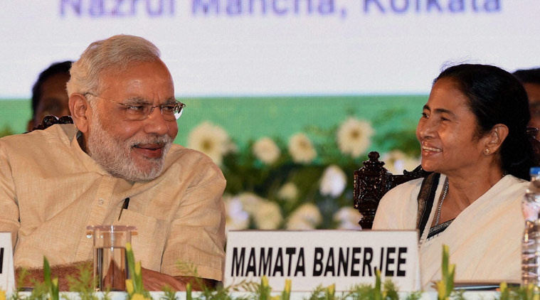 Image result for modi with mamata banerjee