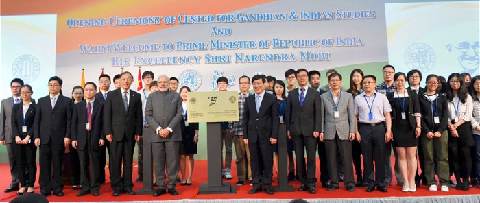 narendra modi, PM Modi, Modi in China, Modi in Shanghai, Modi China visit, Modi Indian community, Modi CEOs sanghai, Modi CEO meeting, Gandhian Centre in China, Gandhian studies centre in China, Modi Fudan University, Gandhian and Indian studies, Modi news, India news, China news, India China, India china relations, world news,