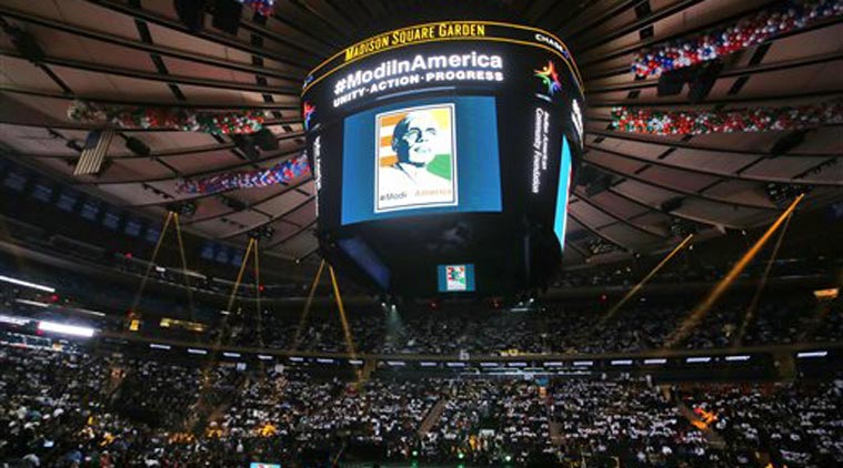 September 28, 2014. Narendra Modi at Madison Square Garden during his visit to the United States. 