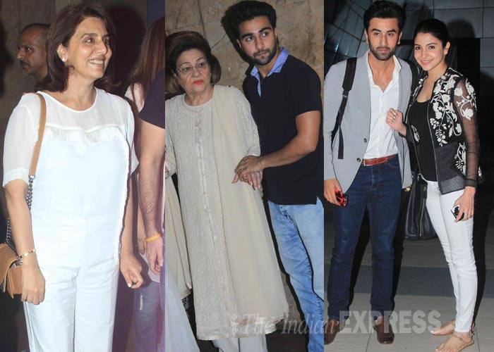 Neetu Singh, Ranbir Kapoor, Anushka Sharma