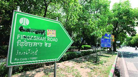 Road Signs With Muslim Names Defaced In Delhi Hindu Outfit Owns Responsibility Cities News The Indian Express