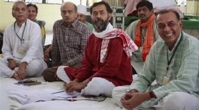 bmc polls, bmc elections, swaraj india, swaraj india bmc polls, yogendra yadav bmc polls, prashant bhushan bmc polls, india news, mumbai news, indian express news