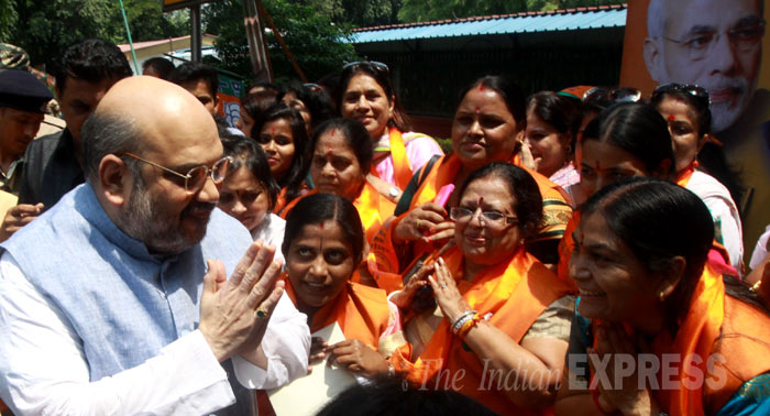 Amit Shah, BJP, Bhartiya Janta Party, Vijaya Rahatkar, Saroj pandey, Naari Samman Yatra, Jan Dhan Yojana, Beti Bachao Beti Padhao, Naari Samman Yojana, Himmat App, increasing Nirbhaya fund, Amit Shah News, Delhi News