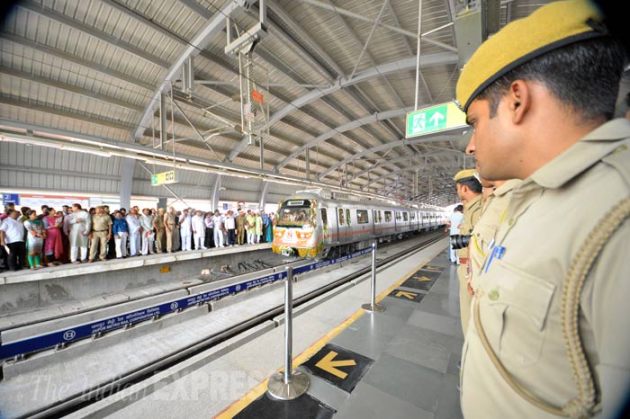 Vasundhara Raje, Jaipur, Rajasthan, Delhi, Jaipur Metro, Jaipur Metro Inauguration, Chief Minister Vasundhara Raje, vasundhara Raje Jaipur Metro, from Mansarovar to Chandpole, Jaipur Metro Nine stations, 9km Elevated section, Jaipur First metro, Jaipur Metro Station