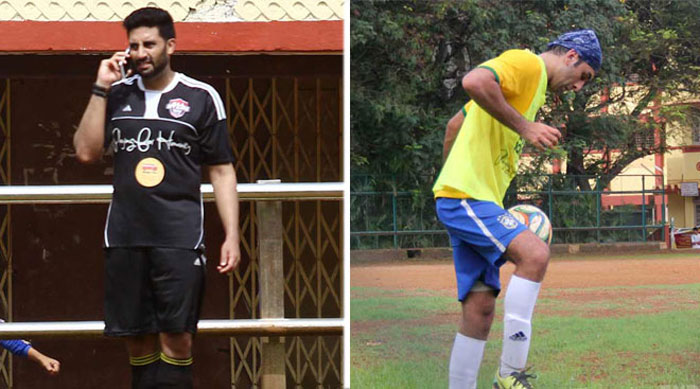 ranbir kapoor, abhishek bachchan, armaan jain, ranbir kapoor football, abhishek bachchan football, armaan jain football, abhishek bachchan ranbir kapoor, ranbir kapoor pics, abhishek bachchan pics, ranbir kapoor armaan jain, entertainment, bollywood pics, bollywood pictures