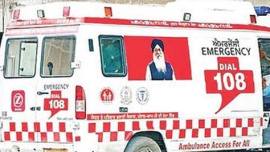 Parkash Singh Badal, Narendra Modi, 108 ambulances, Parkash Badal, Badal's image on ambulance, Punjab government, 108 ambulance, Punjab 108 ambulances, National Rural Health Mission, NRHM, Narendra Modi government, Badal’s pictures on ambulances, Indian express