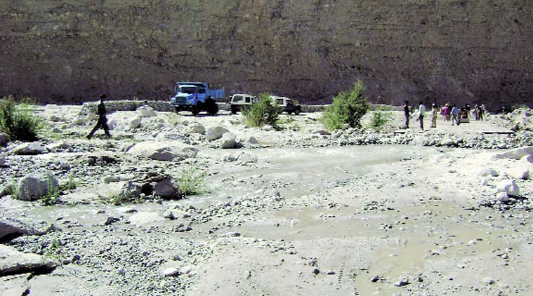 Ladakh border, Indian China, Indian China  border, Border Roads Organisation, BRO, road on Shyok riverbed, Darbuk-Shyok-Daulat Beg Oldie, DSDBO, indian express, express news
