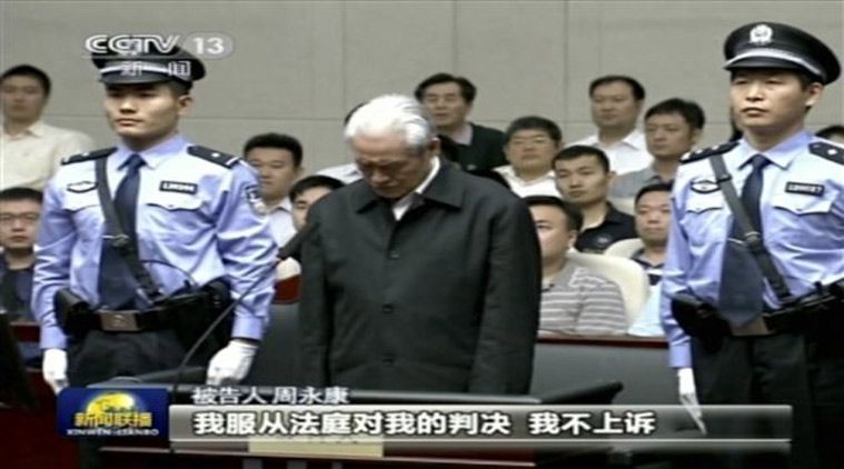 China, china news, chinese former security chief, security chief sentenced for life, security chief of china,  Zhou Yongkang, chinese Security chief, XI, chinese PM XI, asia news, world news