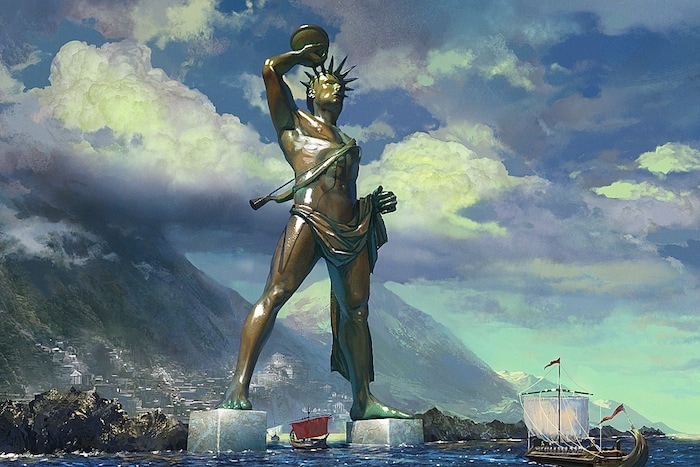 ‘Baahubali’ statue inspired by Greek Colossus of Rhodes statue  The 