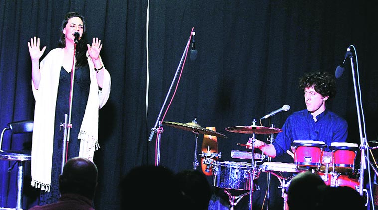 Jazzeando performs at Alliance Française in Chandigarh, on Friday.  (Source: Express photo by Gurjant Pannu)