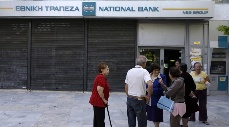 Greece, Greece banks, Greece banks closure, Greece protests, Greece economy, Greece ATM limits, Greece limits withdrawals, Greece ATM withdrawals, Greece banks shut, European central bank, Greece loans, economy Greece, europe news, economy news, world news, indian express news