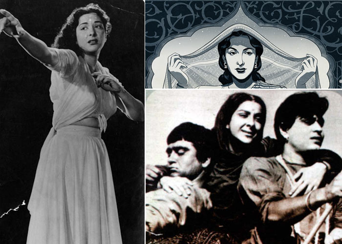 Nargis google doodle, Nargis doodle, Nargis birth aaniversary, Sunil Dutt, Nargis Sanjay Dutt, Nargis Raj Kapoor, Raj Kapoor Nargis, Shree 420, Barsaat, Nargis rare photos