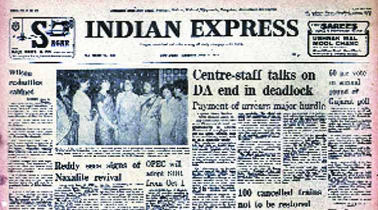 indian express, indian express front page, front page