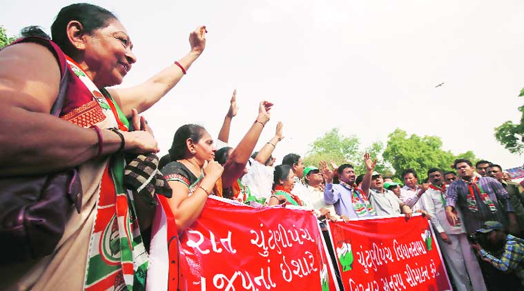 Congress, BJP, Congress workers, BJP workers, Anandiben Patel, Ahmedabad news